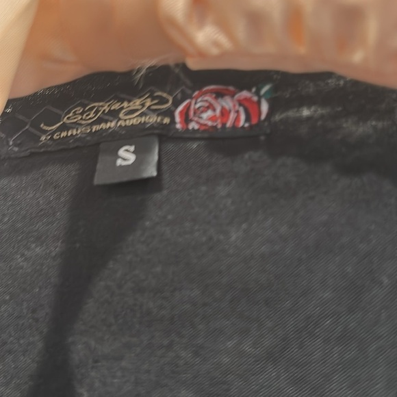 Brand new ed hardy Black Y2K Women's tunic Top with Heart Design size small - Picture 4 of 7